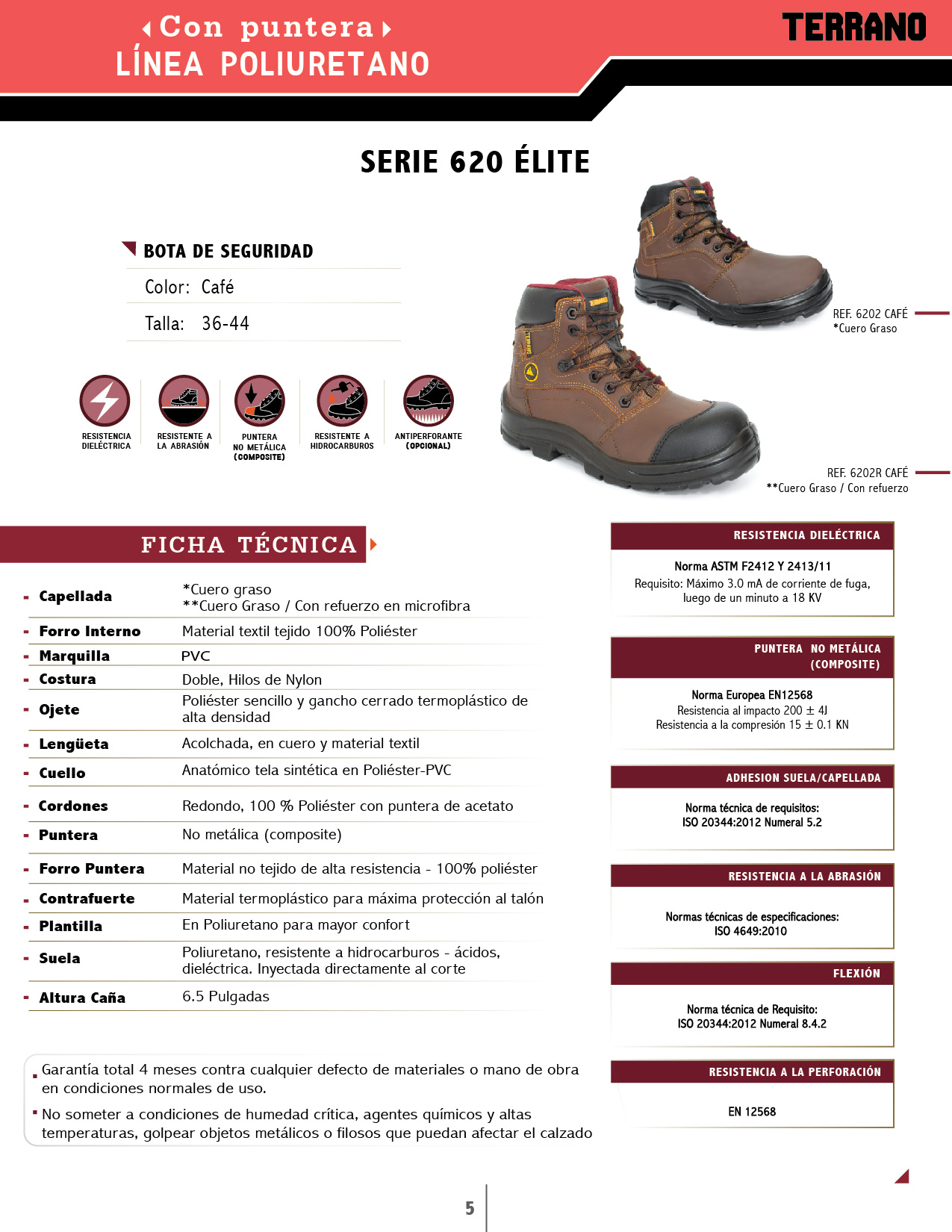 Ficha tecnica best sale botas de seguridad