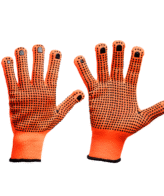 Guante hilaza puntos convector naranja