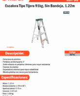 Escalera Truper Tipo III 3 Escalones 16741