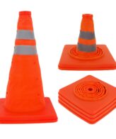 Cono Retractil 2 Cintas Reflectivas 70 Cms