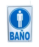 Señal Baño Hombres 30x20