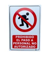 Señal Prohibido El Paso 30x20