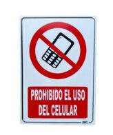 Señal Prohibido El Uso de Celular 30x20