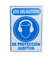 Señal Uso Obligatorio Proteccion Auditiva 30x20