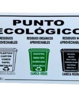 Señal Punto Ecologico Bl/Vde/Ngro 30x20