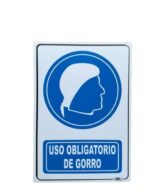 Señal Uso Obligatorio Gorro 30x20