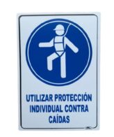 Señal Uso Obligatorio Proteccion Caidas 30x20