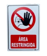 Señal Area Restringida 30x20