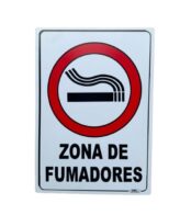 Señal Zona Fumadores 30x20