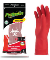Guante Ind Biohazar Rojo Cl25 Riesgo Biologico